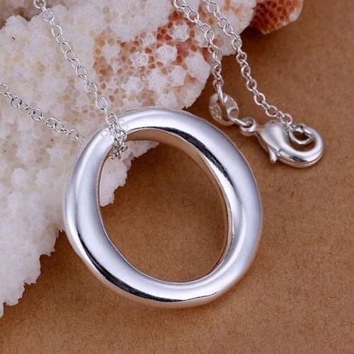 P049 Free Shipping silver plated Necklace, 925 fashion silver jewelry In O /QSSXBSNC QSSXBSNC