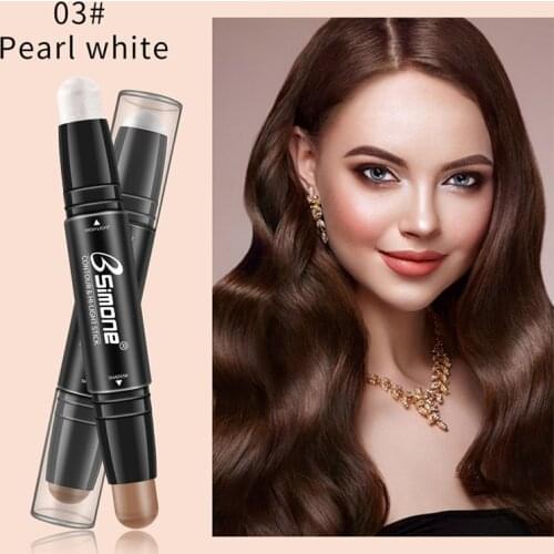 Double-head Light Shadow Fixing Stick Easy To Wear Concealer Fixing Face Concealer Brush Nose Shadow Brighten High Light Sticks