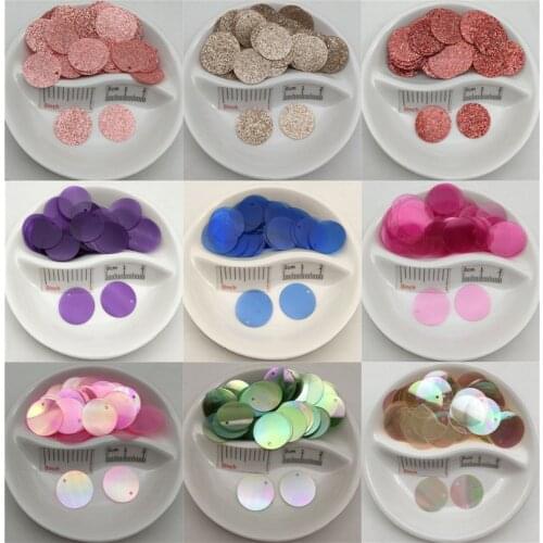 New 10g 20mm Round Loose Glitters Sequin Paillette Women Sewing,Wedding Decoration Craft, Kids DIY,Shoes,Hat,Garment Accessory
