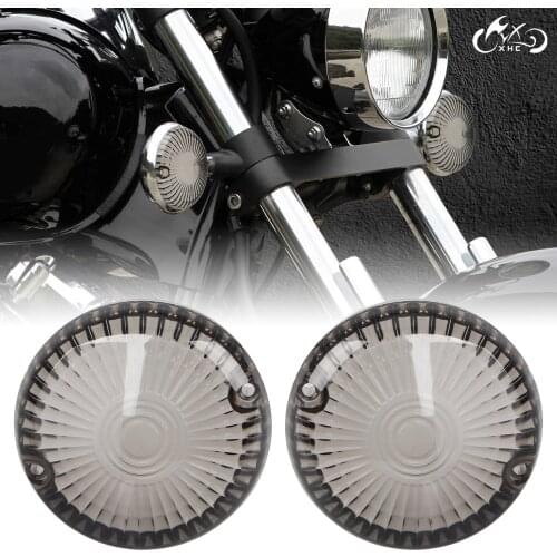Front/Rear ABS Plastic Smoke Turn Signal Lens Fit For Yamaha Virago 250 / 535 / 700 / 750 / 1000 / 1100 V-Max Road Star 1100