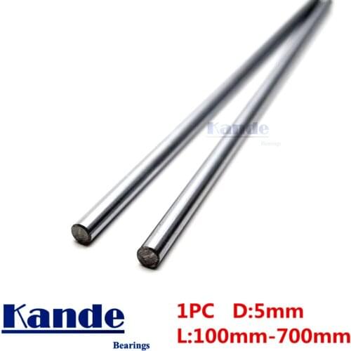 Kande Bearings 1pc d: 5mm 3D printer rod shaft 5mm linear shaft chrome plated rod shaft CNC parts 230mm 100mm 100-600mm