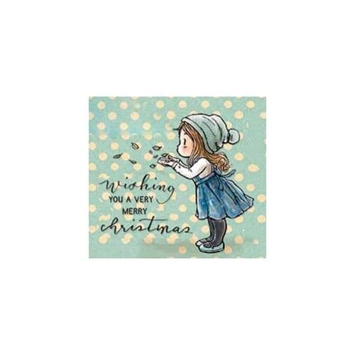 Girl Transparent Silicone Rubber Stamp And Metal Die Sheet Cling Scrapbooking DIY Cute Pattern Photo Album