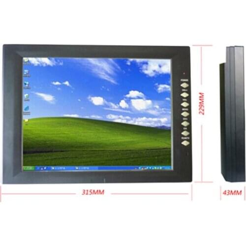 Factory Direct 12.1 inch Open Frame Industrial Monitor with 4-Wire Resistive touch screen with VGA input