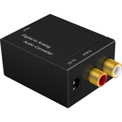 RCA Digital To Analog Audio Converter Digital Optical Coaxial Toslink Signal to Analog Audio Converter With Jack