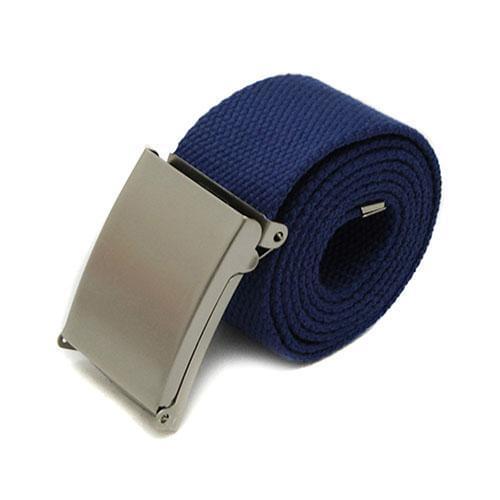 Hot Unisex Canvas Metal Buckle Plain Webbing Business Casual Belt Strap Gift
