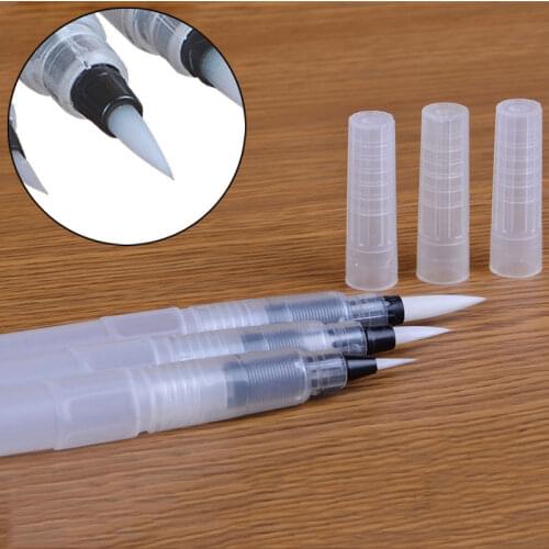 1/3Pcs Refillable Ink Color Pen Water Brush Painting Calligraphy Illustration Pen Office Stationery ALI88