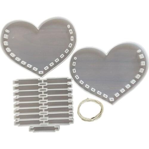 DIY Moon Love Heart Handbag Epoxy Resin Mold Plant Hanging Basket Silicone Mould