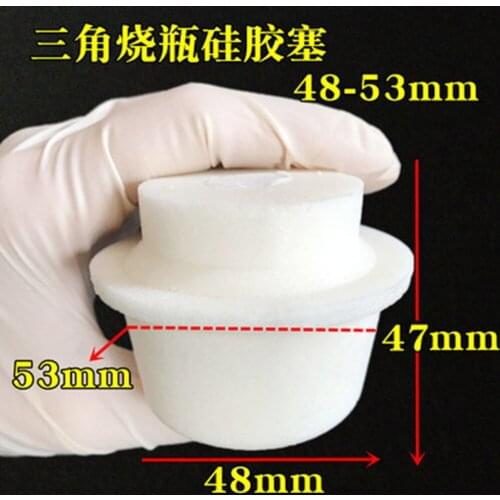 5pcs Silicone Stopper for Erlenmeyer Conical Triangle Flask Upper Diameter 53mm * Lower Diameter 48mm