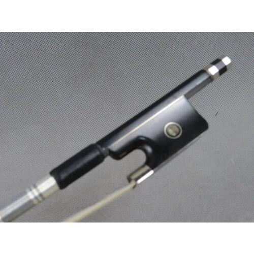 Strong black Carbon fiber Cello bow 3/4,ebony frog #5273
