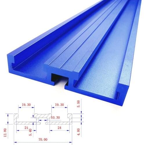 600/800mm Aluminum Alloy T-Track Woodworking T-slot Miter Track 70mm Height Chute with Scale/Miter Track Stop/ G Clamp