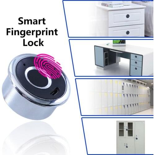 Smart Fingerprint Drawer Lock Quick Smart Biometric Electronic Lock USB Charging for Office Home Keyless Cabinet Lock