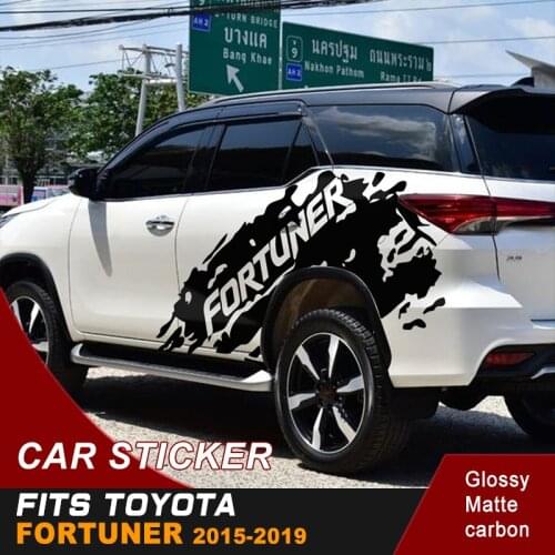 Fit For Toyota Fortuner 2015 2016 2017 2018 2019 Car Stickers Side Body Mud Fortuner Graphic Vinyl Car Decoration Decals Custom