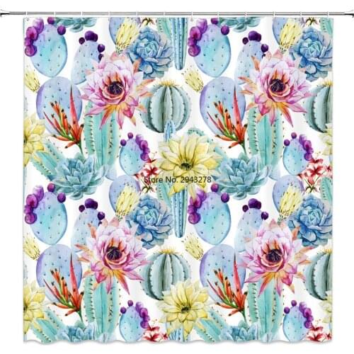 Flower Butterfly Shower Curtains Waterproof Polyester Bath Screen Curtain for Home Decoration Bathroom Printed Shower Curtain