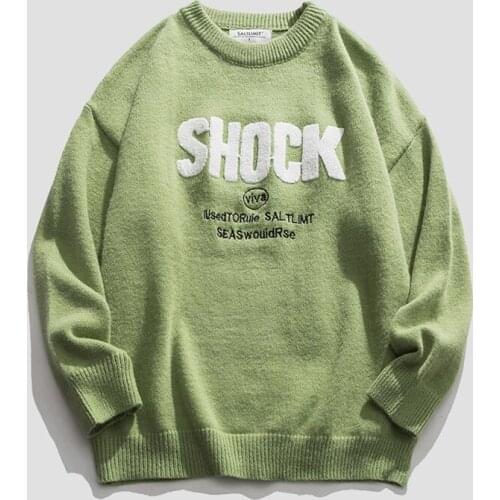 Winter New Mens Pullover Sweater Casual Fashion Letter Printing Knit Sweater Round Neck Clothes Youth Popular Women Clothe O43