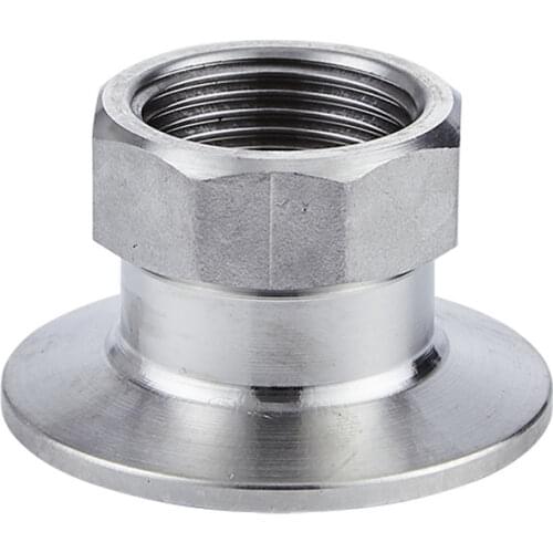 1/2" 3/4" 1" 1-1/4" 1-1/2" 2" BSPT Female 1.5" 2" 2.5" Tri Clamp Hex Nut Coupler SUS304 Stainless Sanitary Connector Homebrew