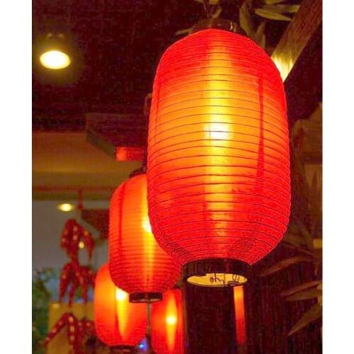 1 PC New Mid-Autumn Lantern Red Melon Cylinder Chinese Silk Lanterns Festive Lanterns Dance Props Festival Party Decorations