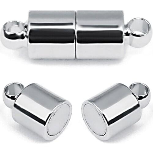10 Pairs Magnetic Buckle Converter Cylindrical Magnetic Buckle Jewelry Buckle Suitable for DIY Craft Bracelet Necklace Making