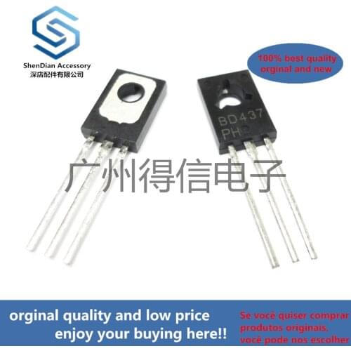 10pcs 100% orginal new BD437 437 TO-126 COMPLEMENTARY SILICON POWER TRANSISTORS real photo