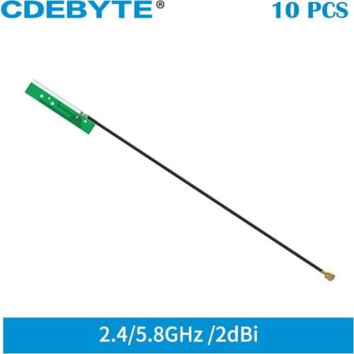 10pcs/lot 2.4GHz 5.8GHz PCB Built-in Antenna 2dBi 50Ω 2W IPEX-1 Interface CDEBYTE TXWF-PCB-4008