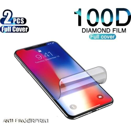 2pcs/lot 100D Full Cover Soft Hydrogel Film Screen Protector For X XS MAX XR Anti Blue Soft Tempered Film For X XS MAX XR