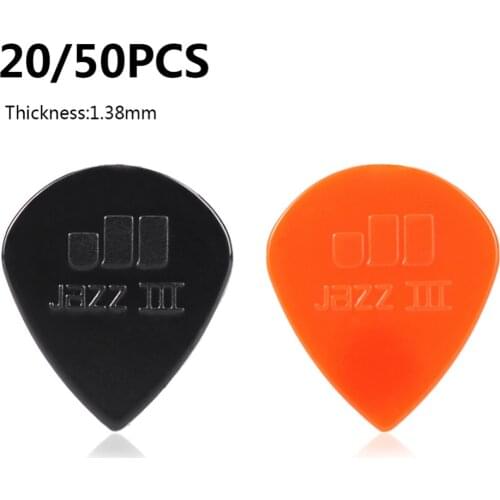 20/50pcs Nylon Guitar Picks Sharp Tip 1.38mm/0.05in Guitarra Pick Set in a Pick Tin for Dunlop Strings Instrument Accessories