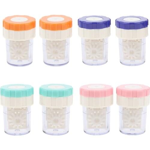 2x Contact Lens Case Care Kit Travel Lens Cleaner Washer Holder Storage Box