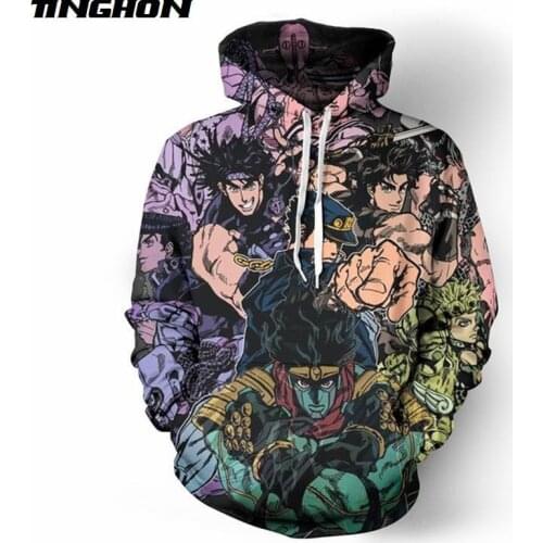 Anime JoJos Bizarre Adventure 3D Full Printed Hoodie/Sweatshirt/Jacket/Men Women Hiphop Casual Plus Size XS 6XL 7XL 04
