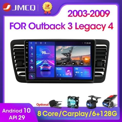 JMCQ 2Din 2+32 Android 10 4G+WiFi Car Radio Multimedia Video Player For Subaru Outback 3 Legacy 4 2004-2009 Navigation GPS