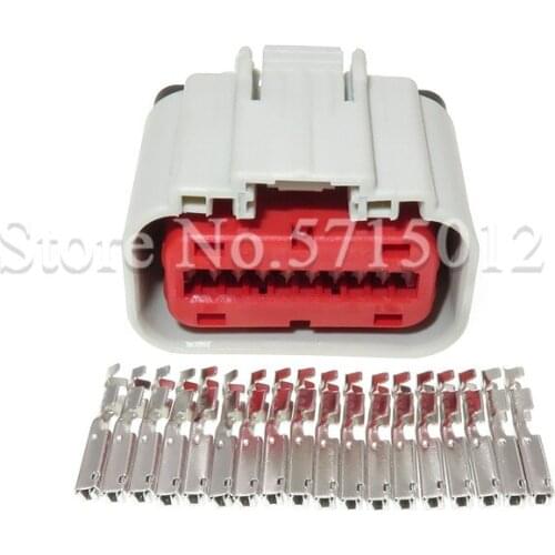 18 Hole 1488533-6 Auto Air Flow Meter Plug Car Radar Cable Connector Female Gray Wire Socket With Terminals