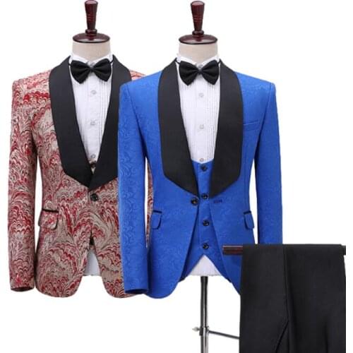 Blazer men Jacquard formal dress latest coat pant designs marriage suit men costume masculino trouser wedding suits for mens