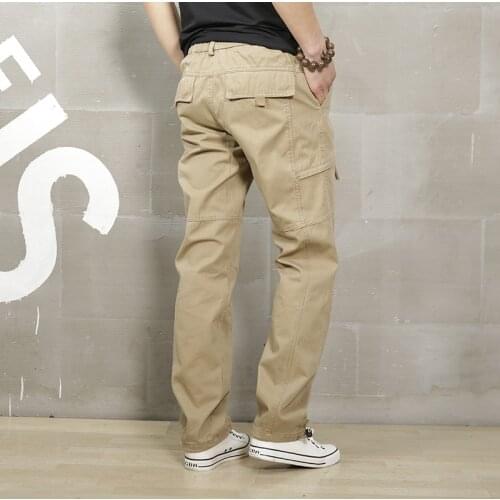 ICPANS Cargo Pants Men Elastic Waist Military Casual Pants Men Summer Clothing Male Trousers