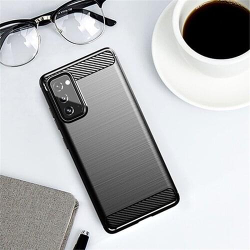 For Samsung Galaxy S20 FE Case Rubber Bumper Silicon Carbon Fiber Cover For Samsung S20 Fan Edition Case For Samsung S20 FE Case