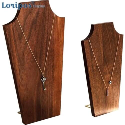 Black Walnut Jewelry Rack Organizer Earrings Ring Necklace Bracelet Display Tray Ear Stud Holder Stand Necklace Hanging Rack