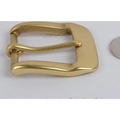 DIY leather craft solid brass material 35mm inner width pin belt buckle 3pcs/lot