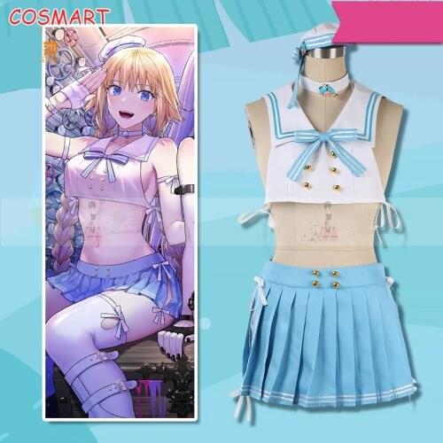 Fate/Grand Order FGO Saber Jeanne d'Arc Alter Cosplay Costume Sailor Suit Summer Swimsuit Halloween Party Outfit For Women Girls