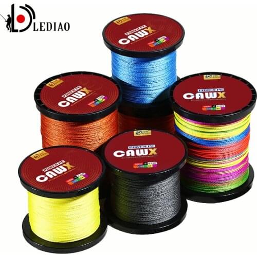 LEDIAO Braided Fishing Line 300M 500M 1000M Multifilament 100% PE 8 Strands Carp Fishing Wire Super Strong 10-120LB Multicolor