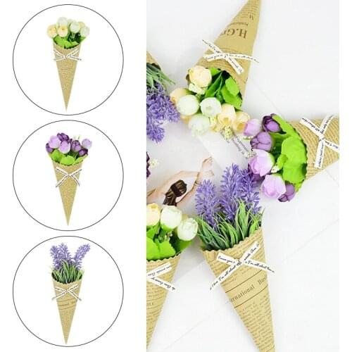 Mini Paper Tube Flower Artificial Dried Flower Wedding Decoration Photo Props Bouquet Accessories Birthday Gift Home Party Decor