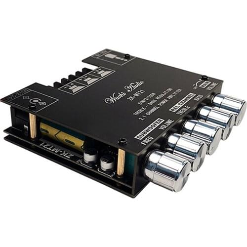 MT21 2x50W+100W 2.1 Channel Subwoofer Digital Power Amplifier Board AUX 12V 24V Audio Stereo Bluetooth-compatible 5.0 Bass Amp