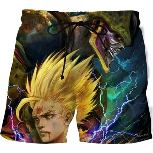 2021 Mens Beach Pants New Summer Fashion Casual Shorts 3D-Printed Animated Mens Street Cool Shorts Loose XS-6XL
