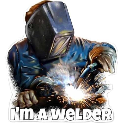 LLY-0873 Personality Car Stickers Trust Me Im A Welder Modeling Decal PVC Personality Windows Bumper Surfboard Decals Decoration