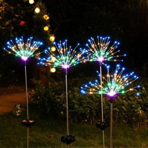 Outdoor Lighting 150 LED Solar Firework Lights Waterproof Fairy Lawn Lights String Decor Decoration For Courtyard Garden Streets