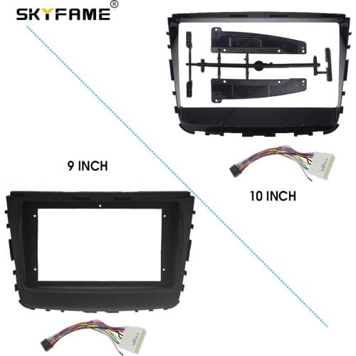 SKYFAME Car frame cable Kits Fascia Panel For SSANGYONG Rexton 2017+ Android Big Screen Audio Dash Panel Frame Fasica