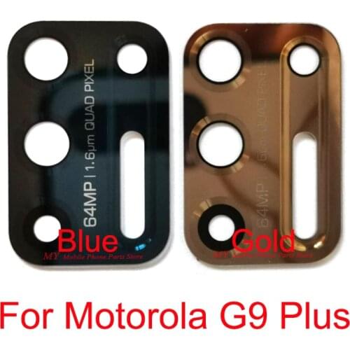 64MP Rear Camera Glass Lens Cover For Motorola Moto G9 Plus G9+ G9plus Cell Phone Back Camera Lens Glass With Glue Sticker Parts