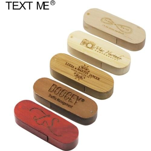 TEXT ME Maple wood Walunt wood Free custom made LOGO usb flash drive usb 2.0 64GB 32GB 16GB 8GB 4GB Pen drive