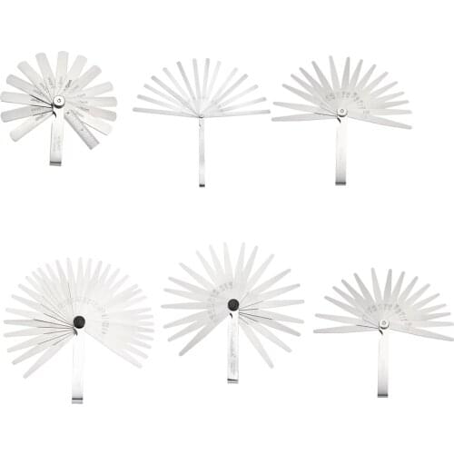 Uxcell Metric Thickness Feeler Gauge Blades Measuring Tool Manganese Steel for Gap Width for Designers Engineers Mechanics