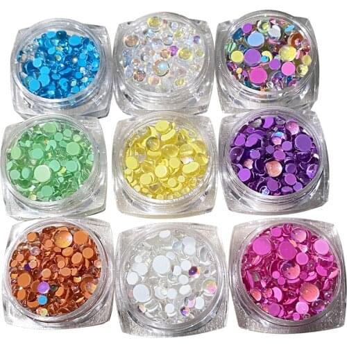 Caviar Diamond Crystal Tiny Rhinestones For Manicure Glass Pixie Micro Bead For Nail Decorations DIY Strass Charms Nail Art Stud