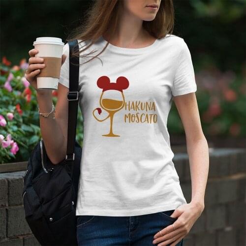 Wine Glass Simba Cartoon Pattern Women T-shirts Dropship The Lion King Tshirt Fashion Harajuku Kawaii Outdoor T Shirts O-Neck
