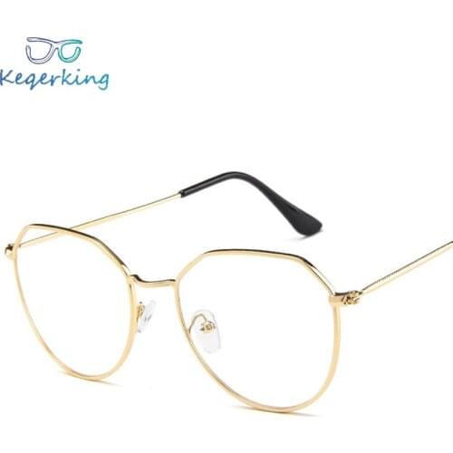 Vintage Polygon Glasses frame retro Female Brand Designer gafas De Sol Spectacle Plain eye Glasses Gafas eyeglasses eyewear HA71