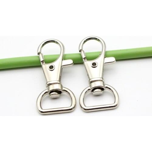 10 PCS/LOTS 9/12/15/20MM DIY Luggage Hardware Accessories Rotating Dog Buckle Zinc Alloy Bag Hook Buckle