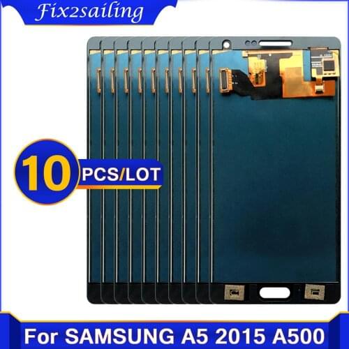 10 Pieces/Lot For Samsung Galaxy A5 2015 A500 LCD A500F A500M A500Y A500FQ lcd Display with Touch Screen Digitizer Assembly